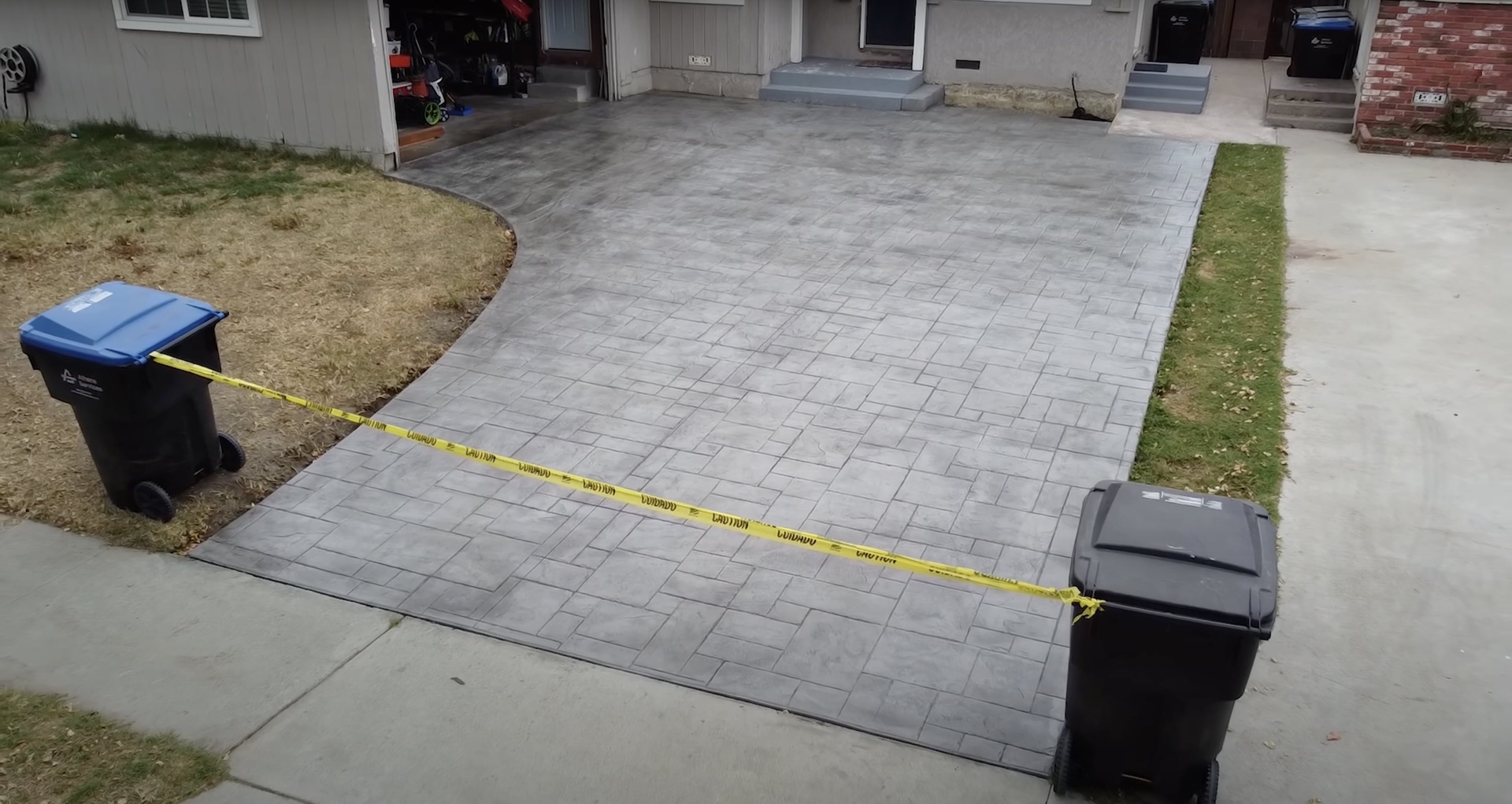 Stamped concrete driveway by Southfield Concrete Construction Beautiful stamped concrete driveway installation showcasing decorative patterns and professional finish